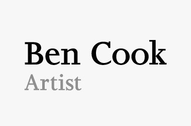 logotype for Ben Cook, Artist