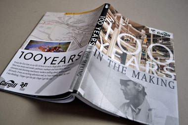 Cargill - 100 years in the Making, concertina fold dustjacket